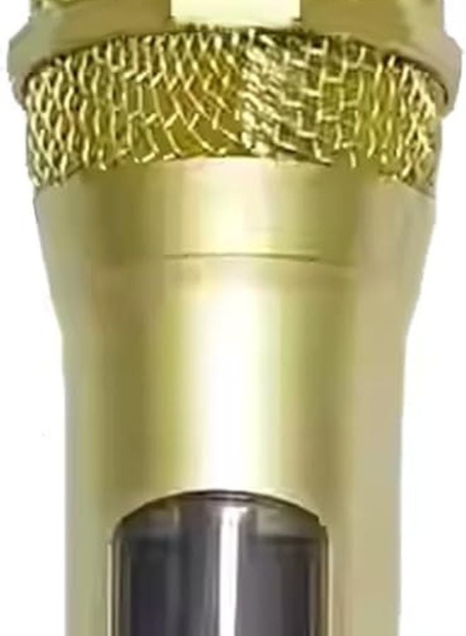 Kids Journalist Costume Prop Set With Gold Blue Microphone For Pretend Play - Image 2